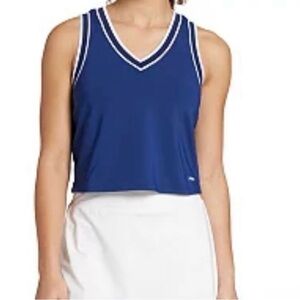 Prince Women's Fashion V-Neck Sleeveless Tennis Tank Shirt Top size Large